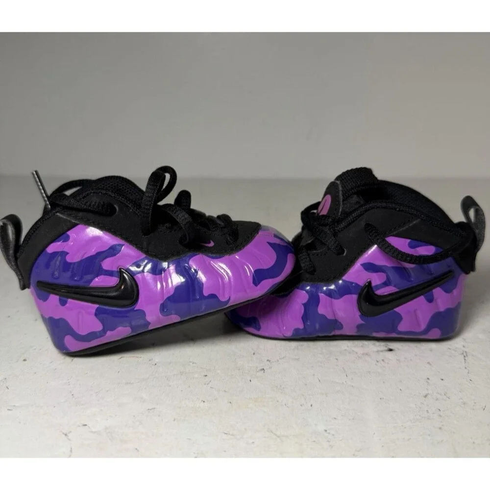 Nike Crib Shoes Sz 2C Lil Posite Pro Hyper Violet Camo 643145-012 Toddler Baby